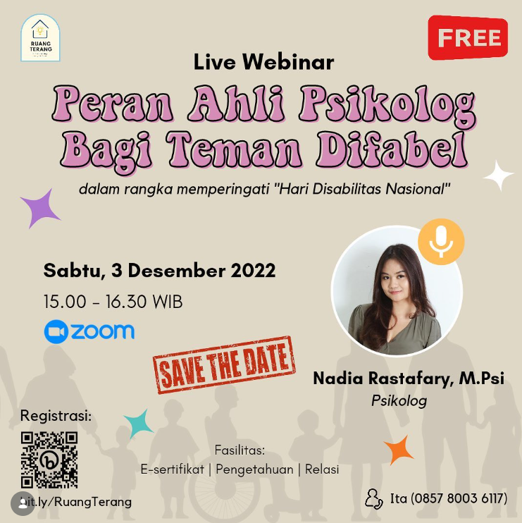 Webinar “Peran Ahli Psikolog bagi Teman Difabel